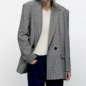 Zara Houndstooth Blazer